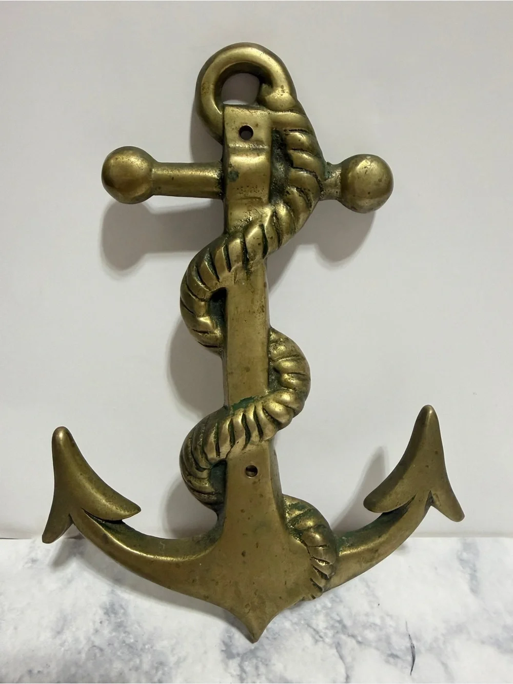 Antique Brass Anchor roper door wall decor hanging nautical maritime
